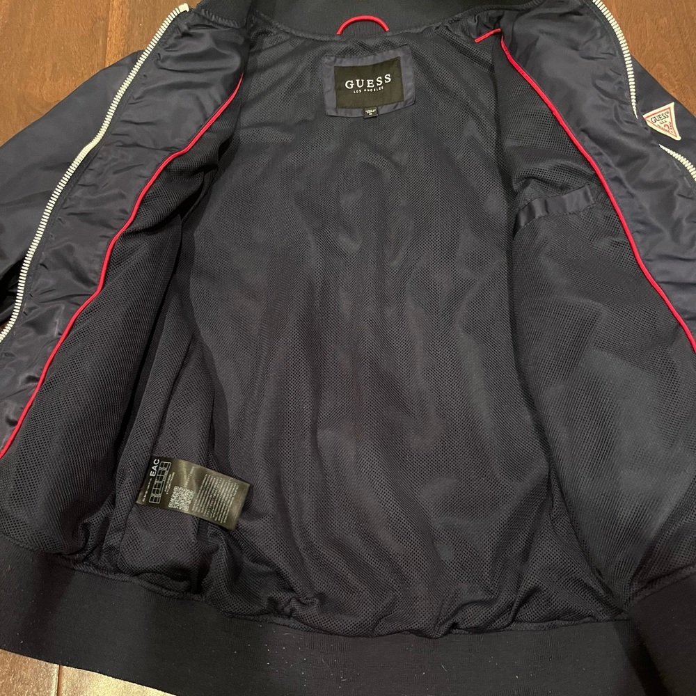 Guess Men Medium Zip Bomber Jacket - image 3